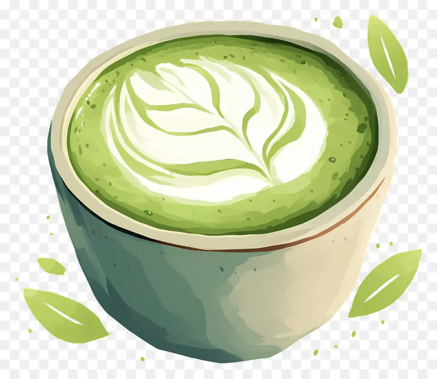 Thé Au Lait Matcha，Thé Vert PNG