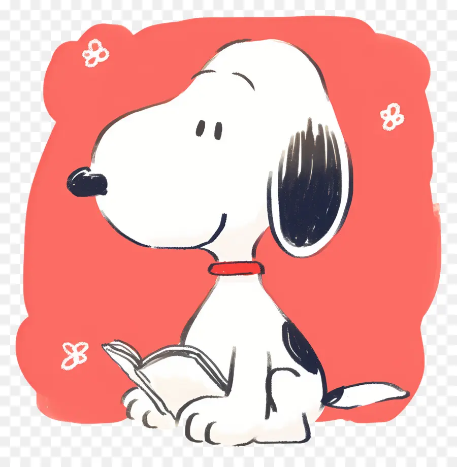 Livre De Lecture Snoopy，Chien Avec Livre PNG