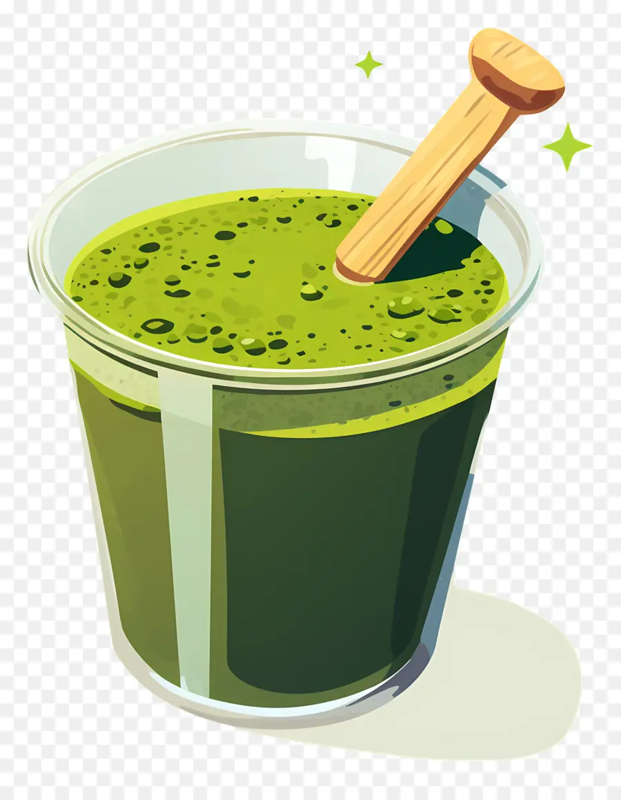 Thé Au Lait Matcha，Smoothie Vert PNG