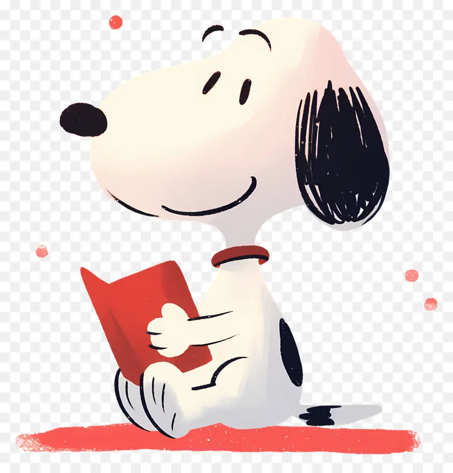 Livre De Lecture Snoopy，Chien Avec Livre PNG