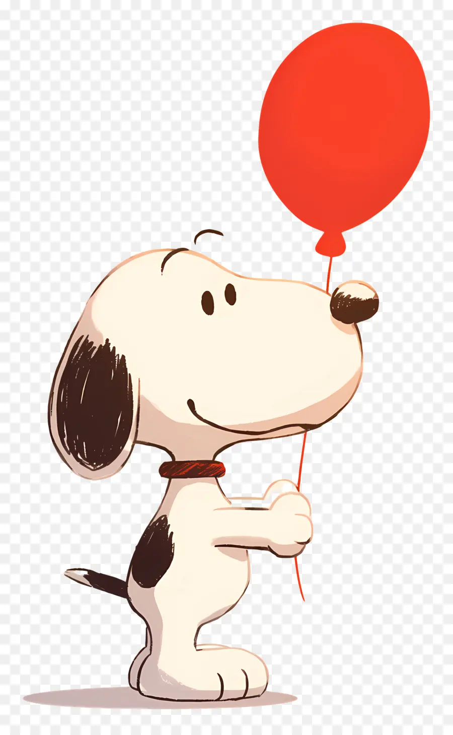 Snoopy Tenant Un Ballon，Chien De Dessin Animé Avec Ballon PNG