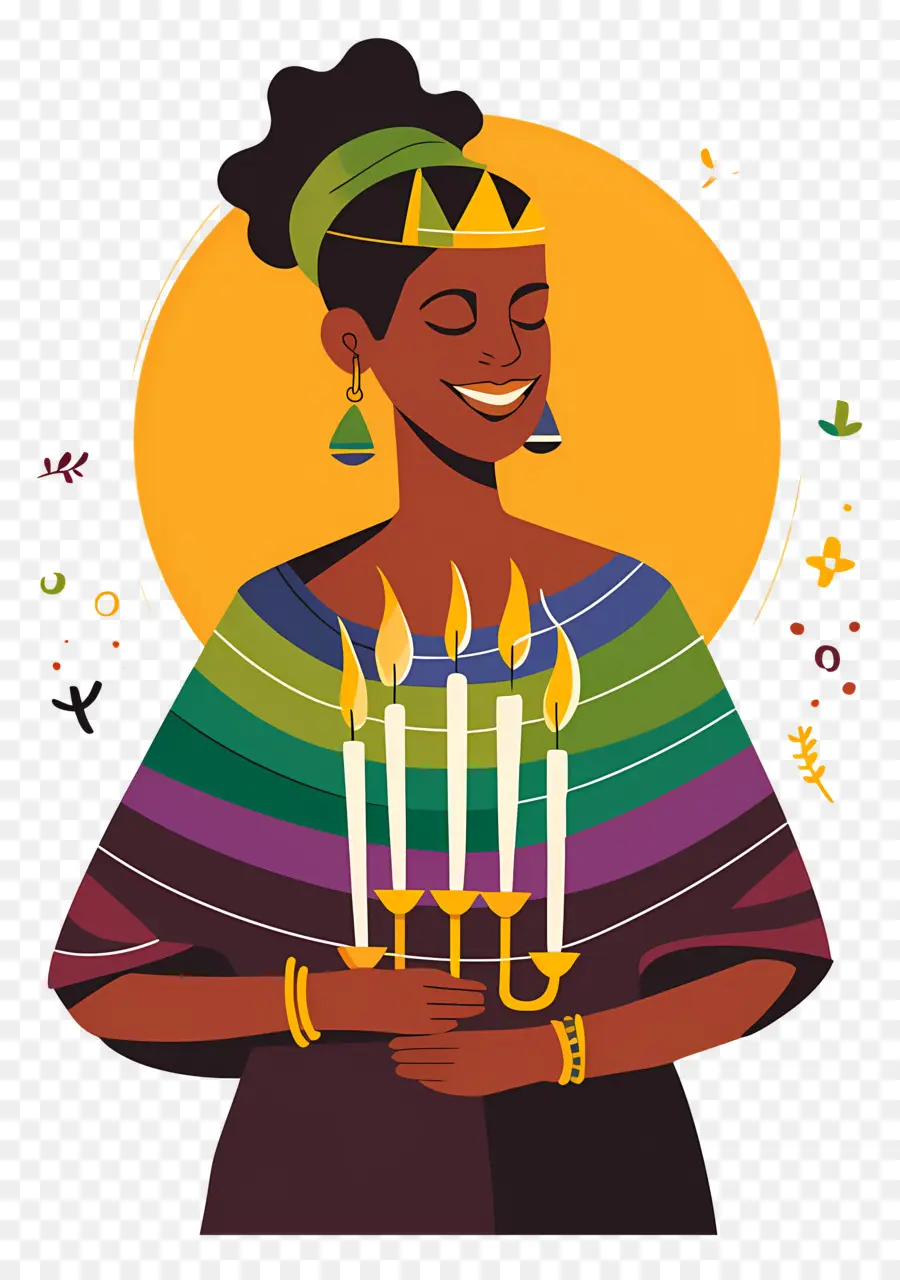 Joyeux Kwanzaa，Bougeoir PNG