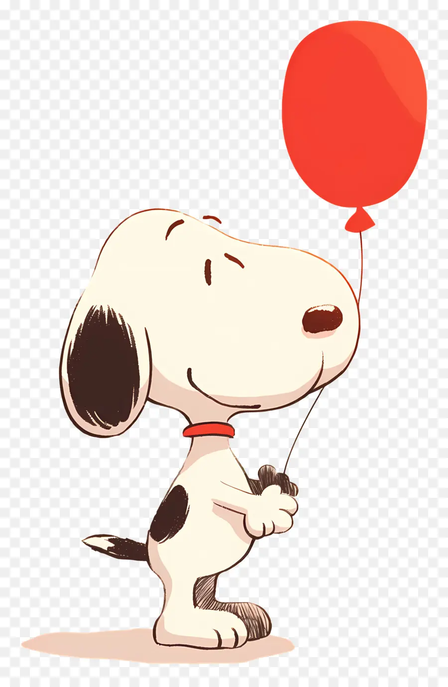 Snoopy Tenant Un Ballon，Chien De Dessin Animé Avec Ballon PNG