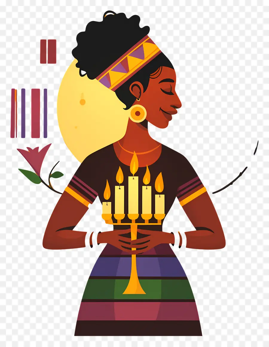 Joyeux Kwanzaa，Bougies Kwanzaa PNG