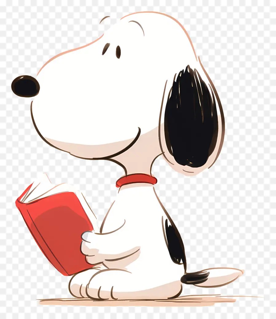 Livre De Lecture Snoopy，Chien Avec Livre PNG