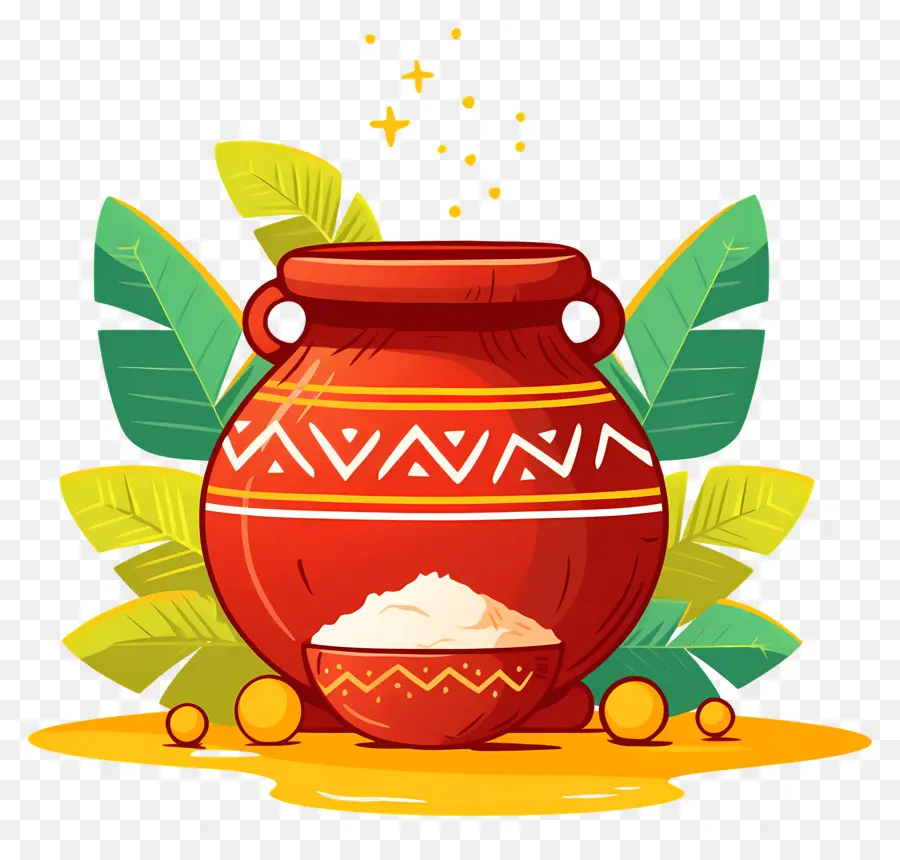 Pot Pongal，Pot Décoratif PNG