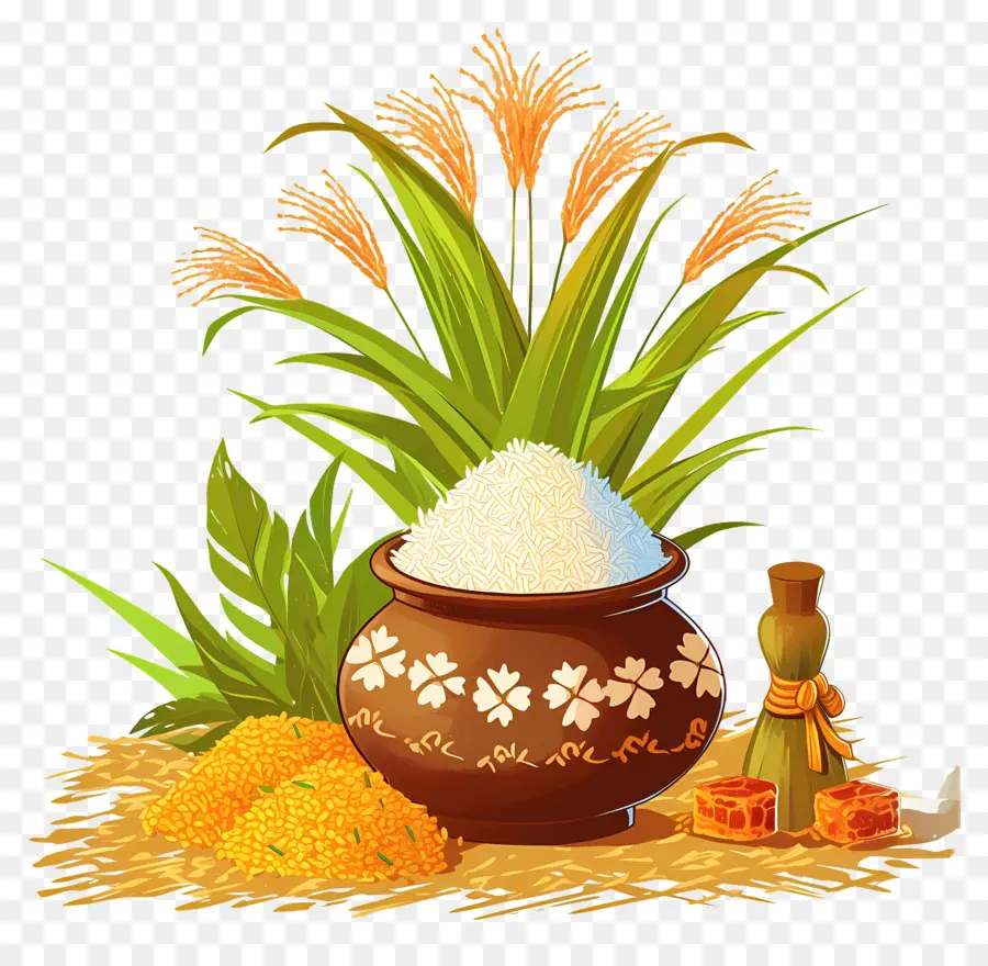 Pot Pongal，Pot De Riz PNG