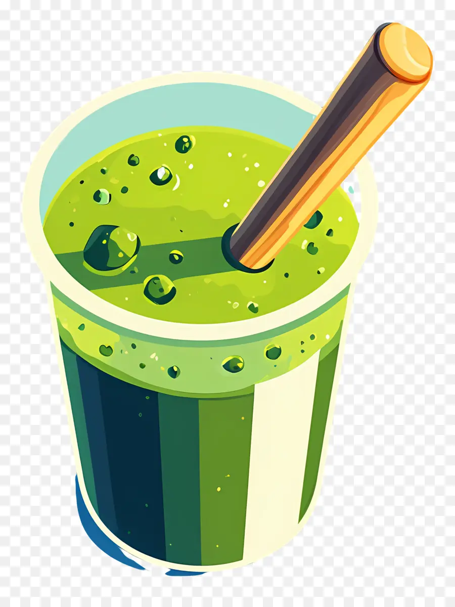 Thé Au Lait Matcha，Smoothie Vert PNG