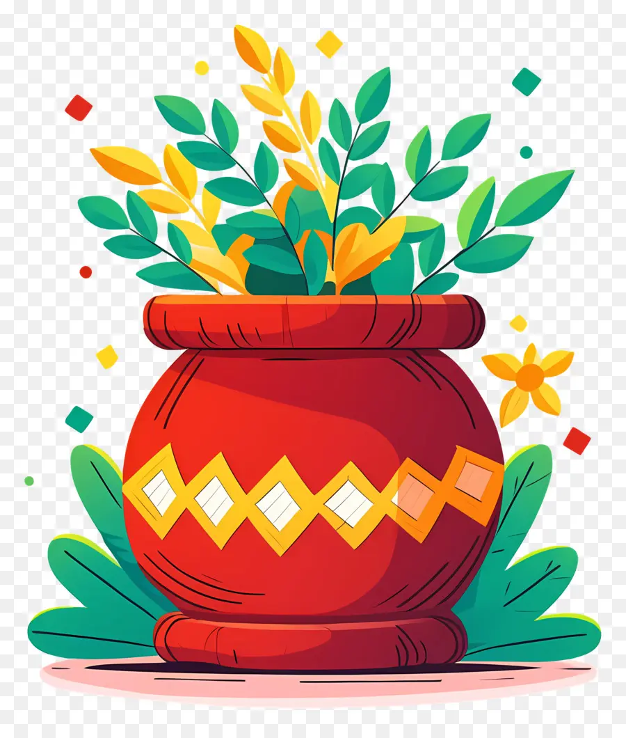 Pot Pongal，Pot Décoratif PNG