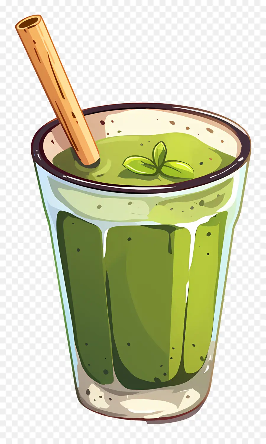 Thé Au Lait Matcha，Smoothie Vert PNG