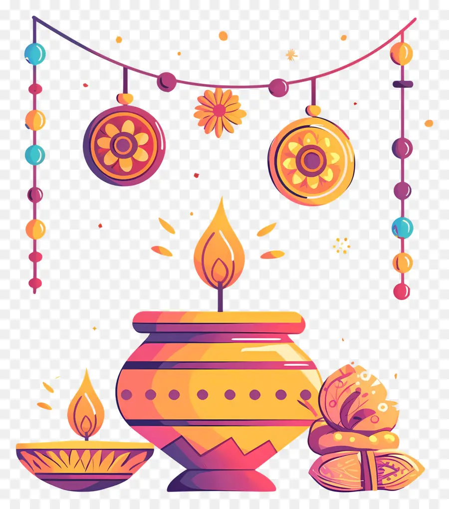 Raksha Bandhan，Pot Décoratif Avec Bougie PNG