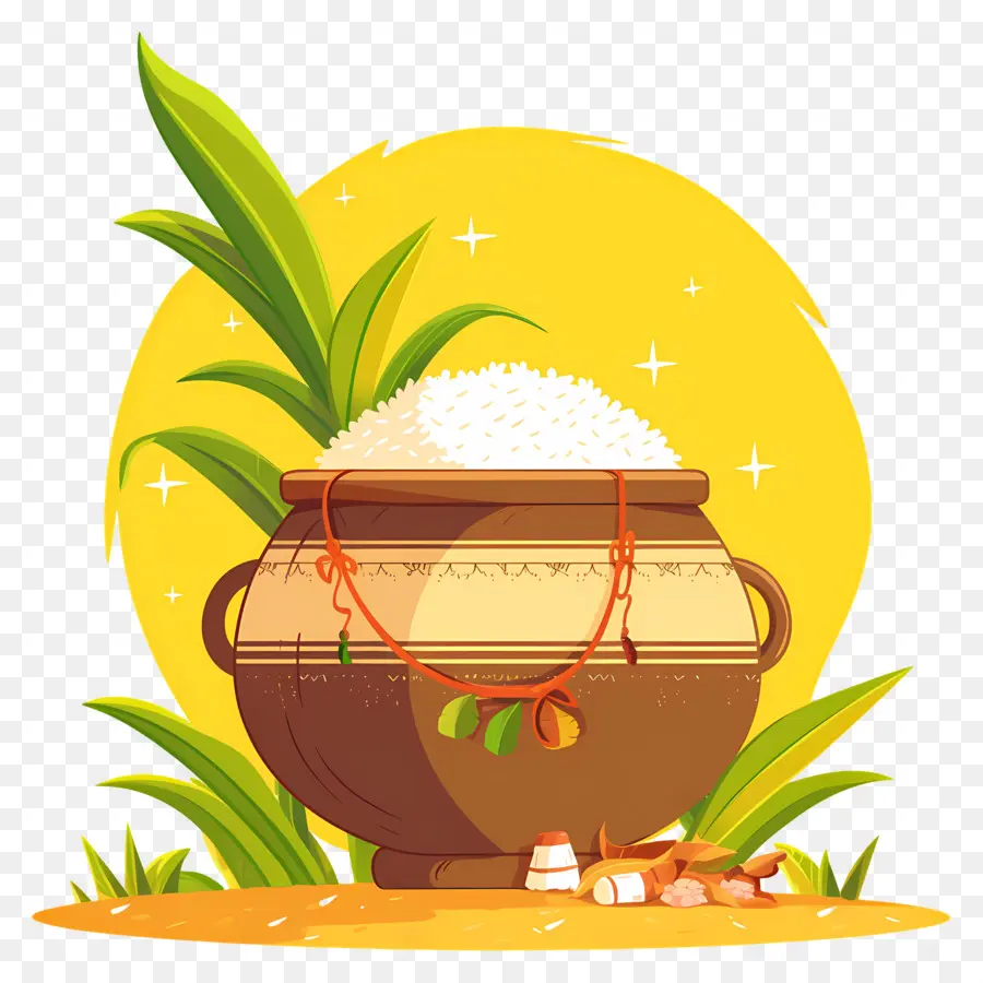 Pot Pongal，Pot De Riz PNG