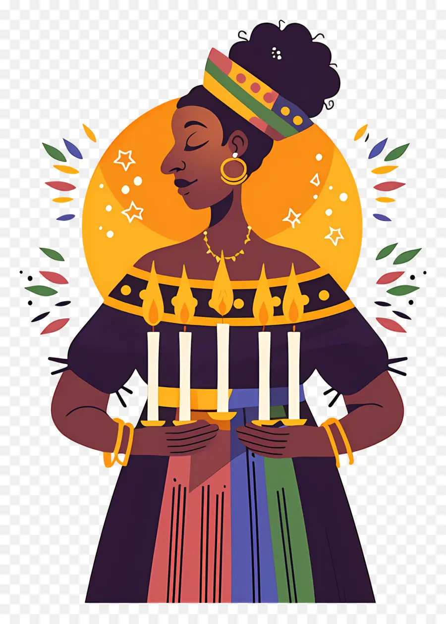 Joyeux Kwanzaa，Bougies Kwanzaa PNG