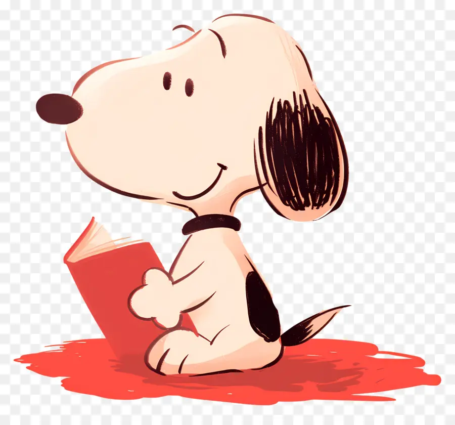 Livre De Lecture Snoopy，Chien Avec Livre PNG