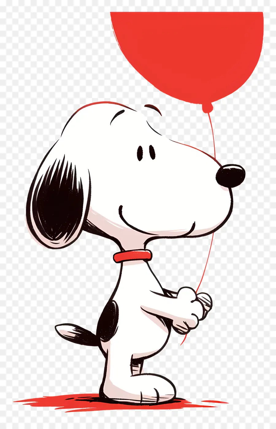 Snoopy Tenant Un Ballon，Chien De Dessin Animé Avec Ballon PNG