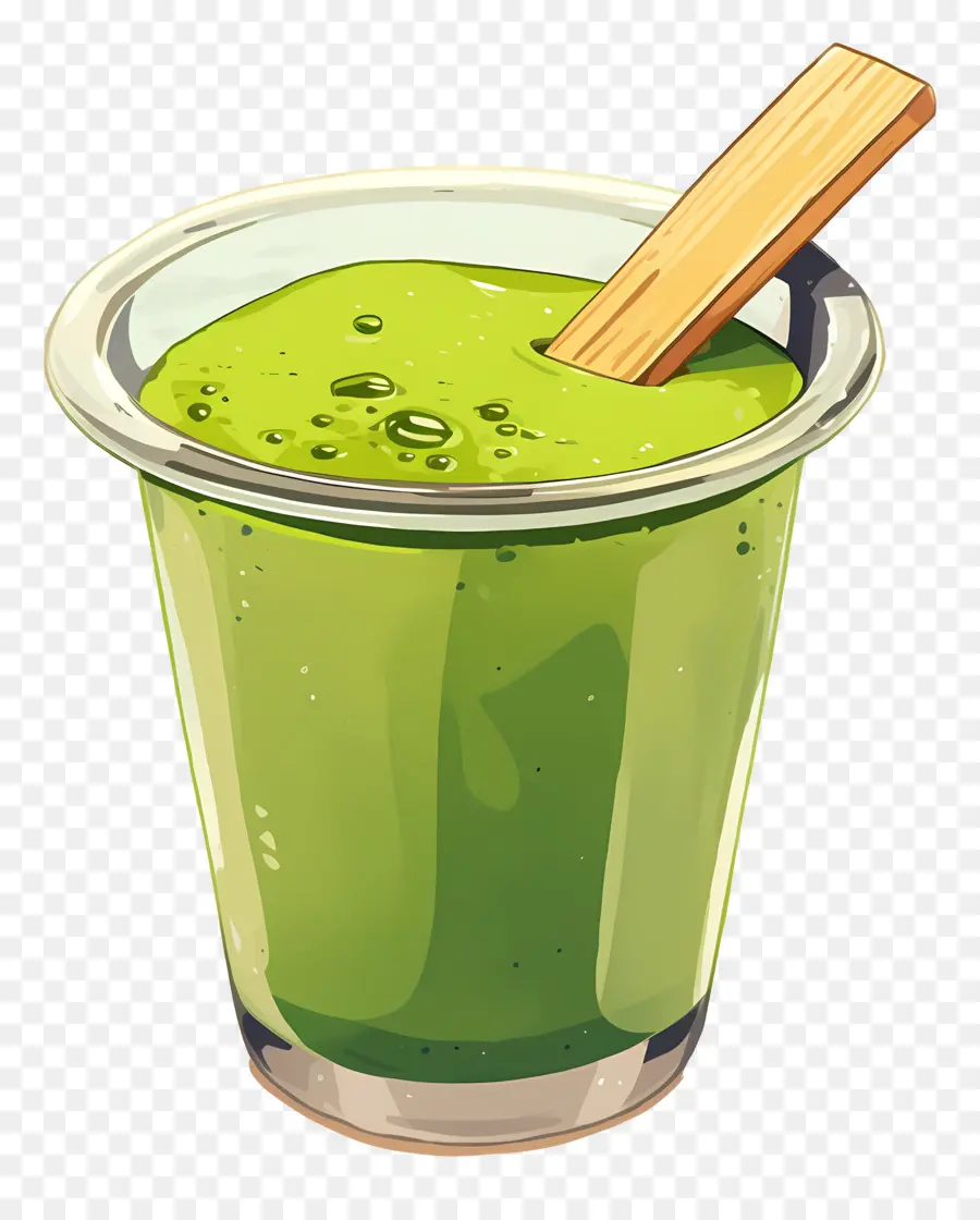 Thé Au Lait Matcha，Smoothie Vert PNG