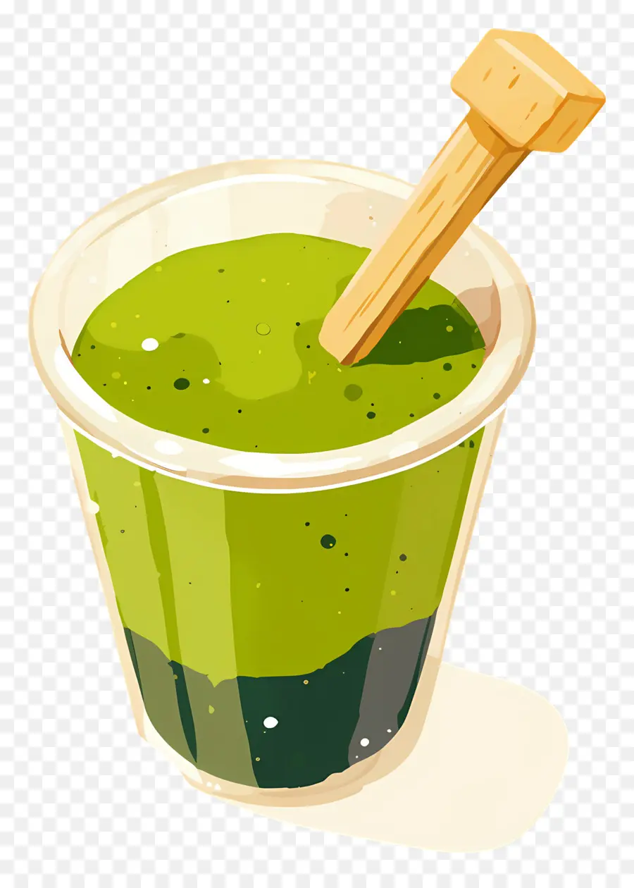 Thé Au Lait Matcha，Smoothie Vert PNG