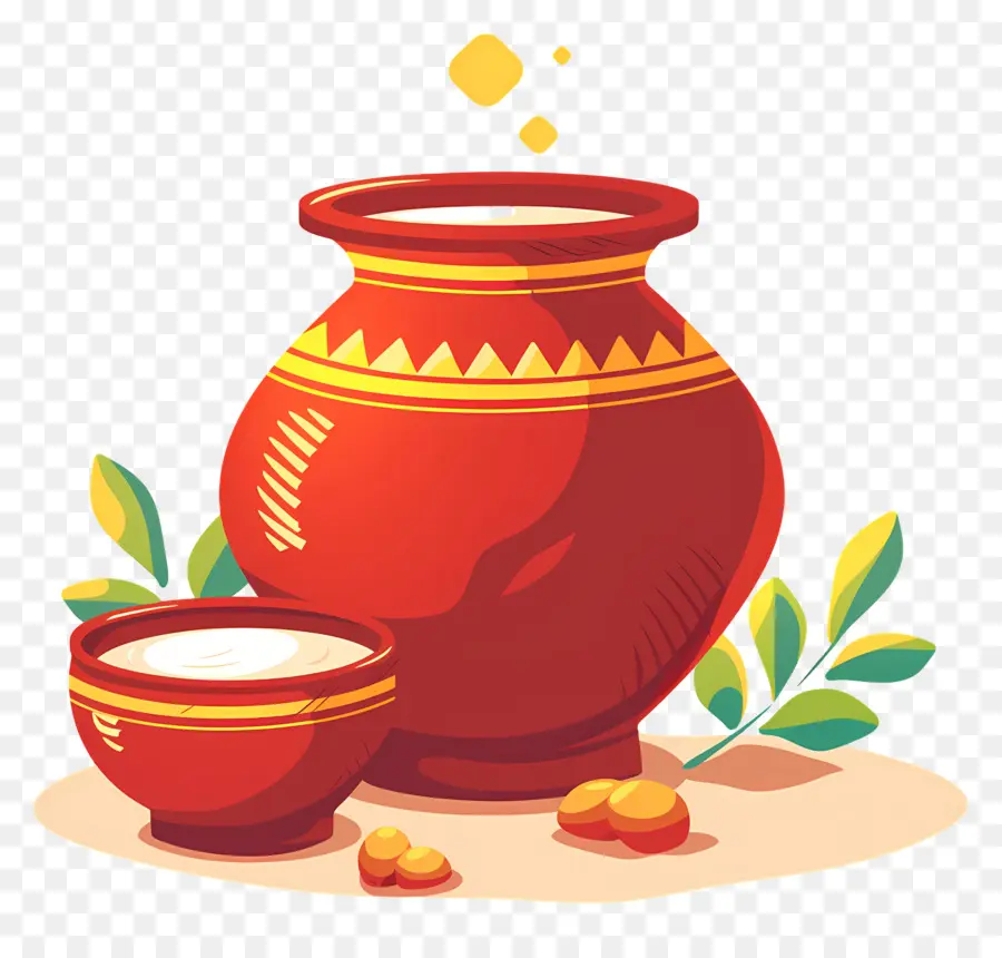 Pot Pongal，Pot Avec Du Lait PNG