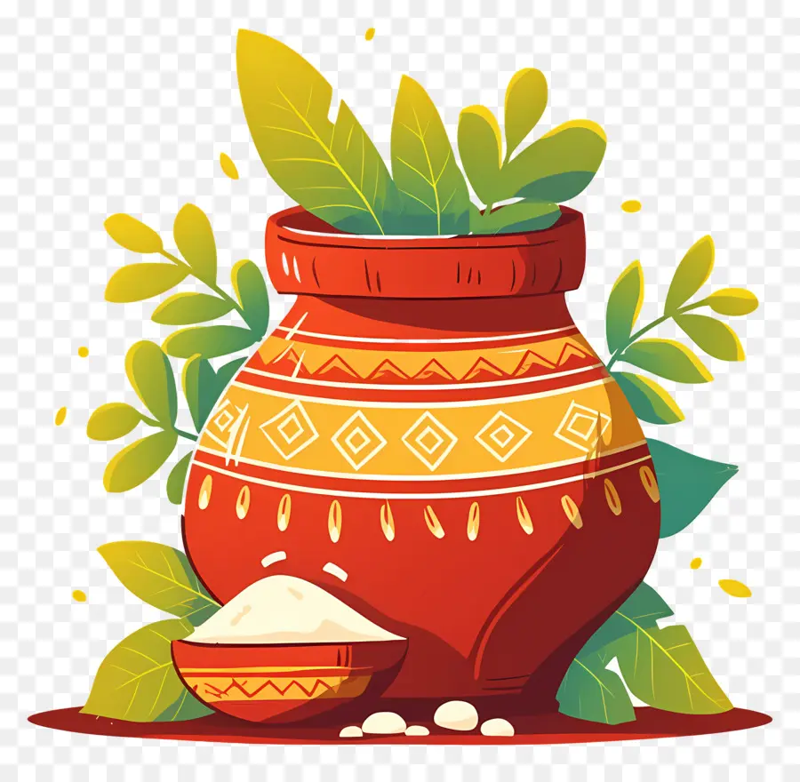 Pot Pongal，Pot Décoratif PNG