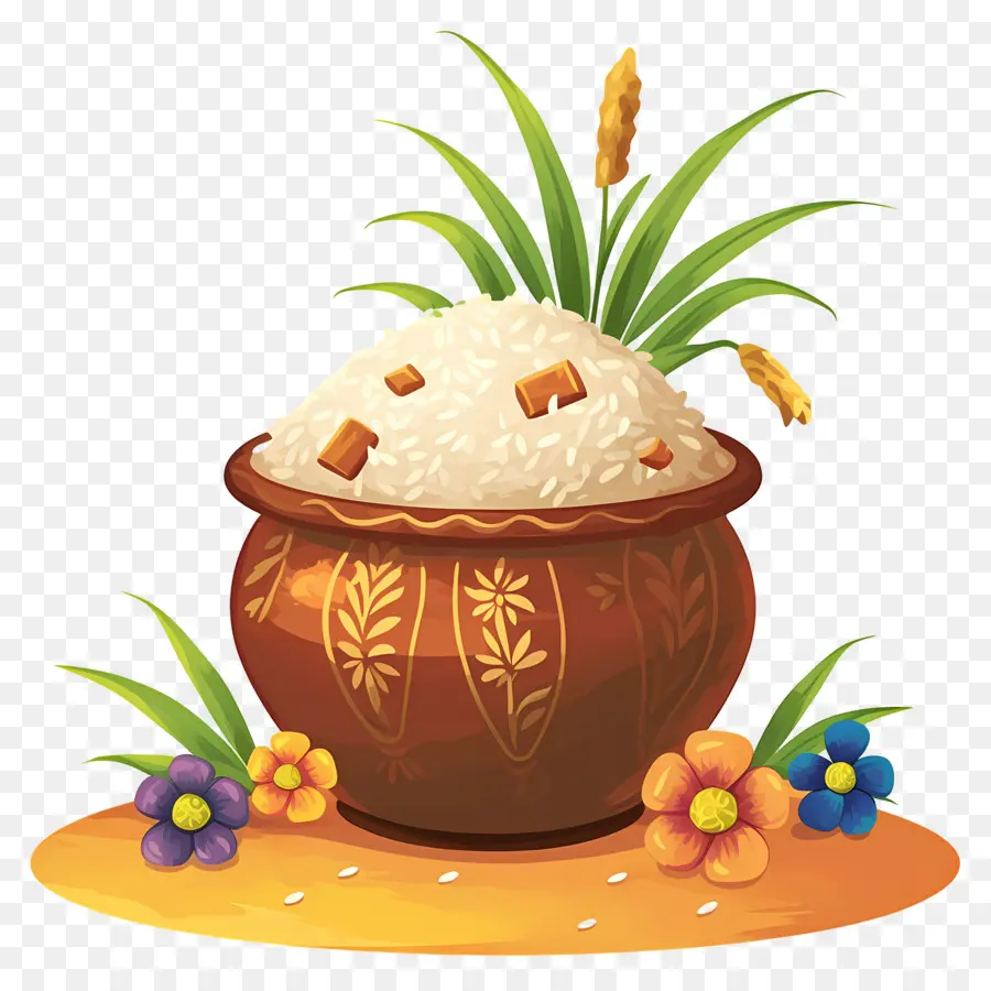 Pot Pongal，Pot De Riz PNG