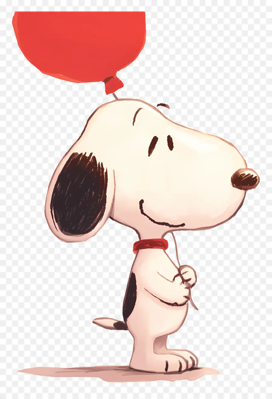 Snoopy Tenant Un Ballon，Chien De Dessin Animé PNG