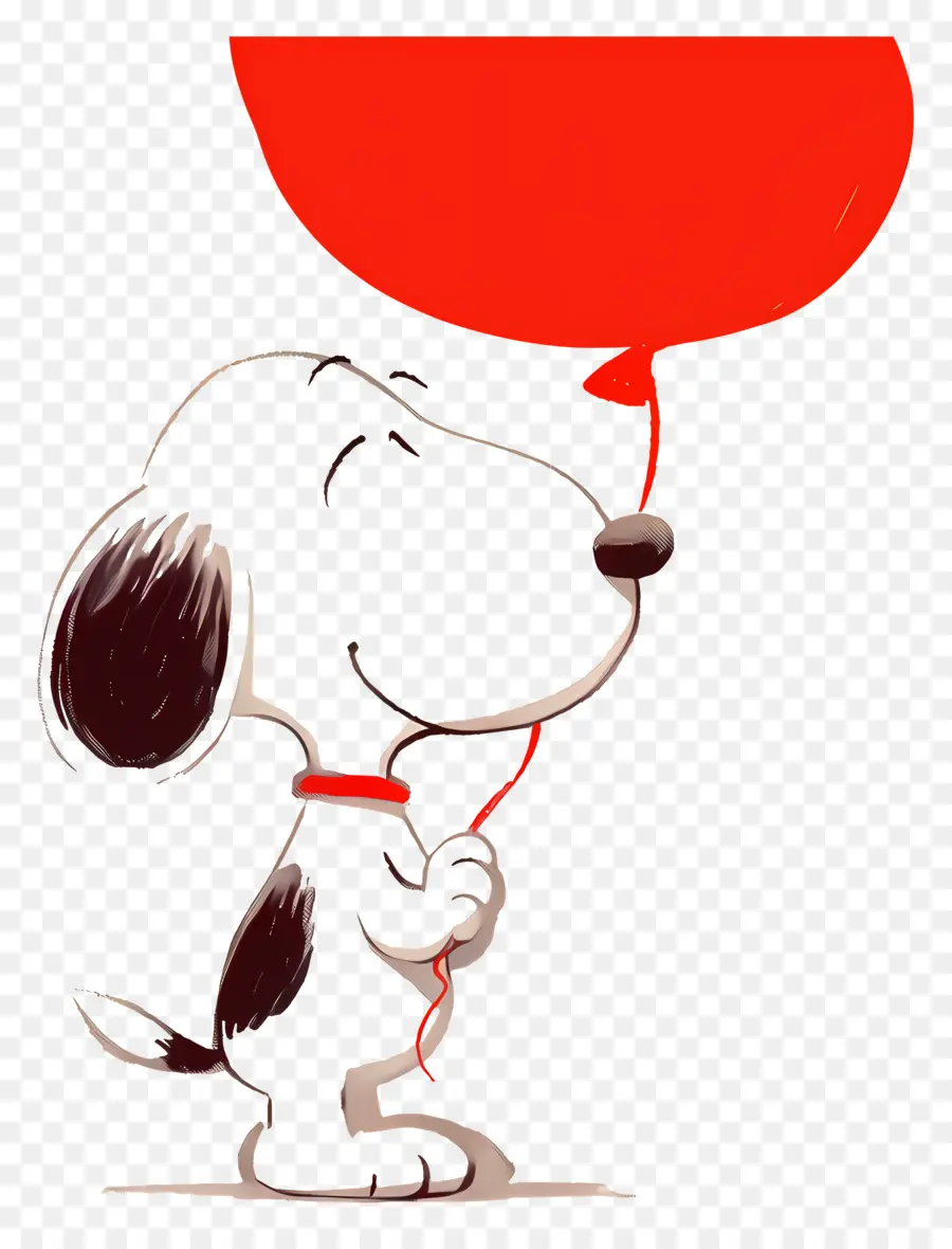 Snoopy Tenant Un Ballon，Chien PNG