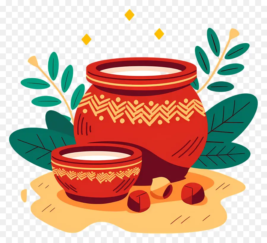 Pot Pongal，Pot Décoratif PNG