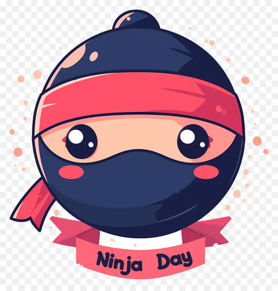 Journée Ninja，Visage De Ninja Rond PNG