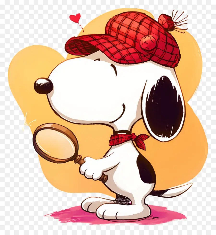 J'adore Snoopy，Chien Avec Loupe Et Lunettes De Soleil PNG