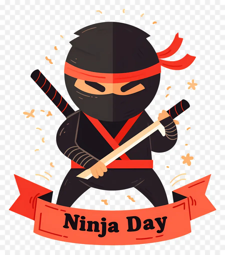 Journée Ninja，Ninja Avec épée PNG