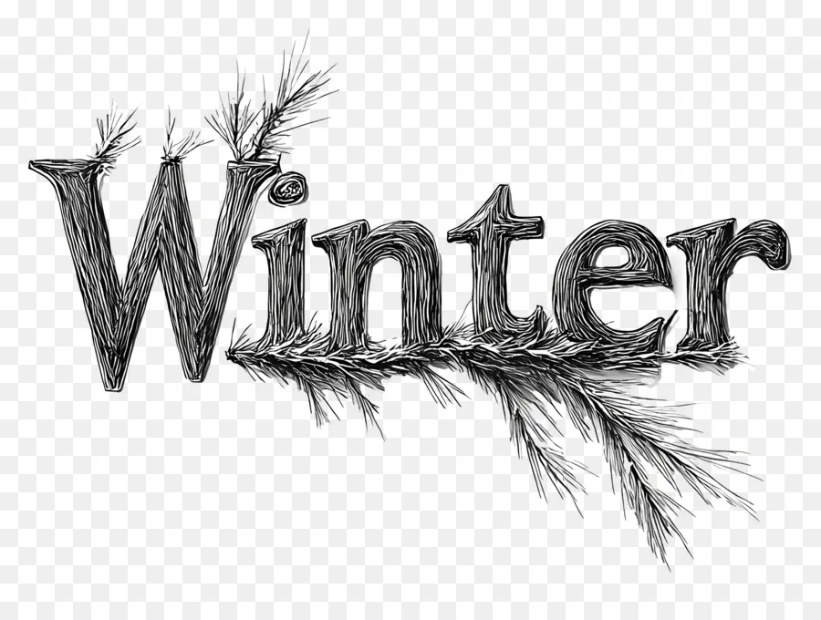 Texte Hiver，Texte D'hiver PNG