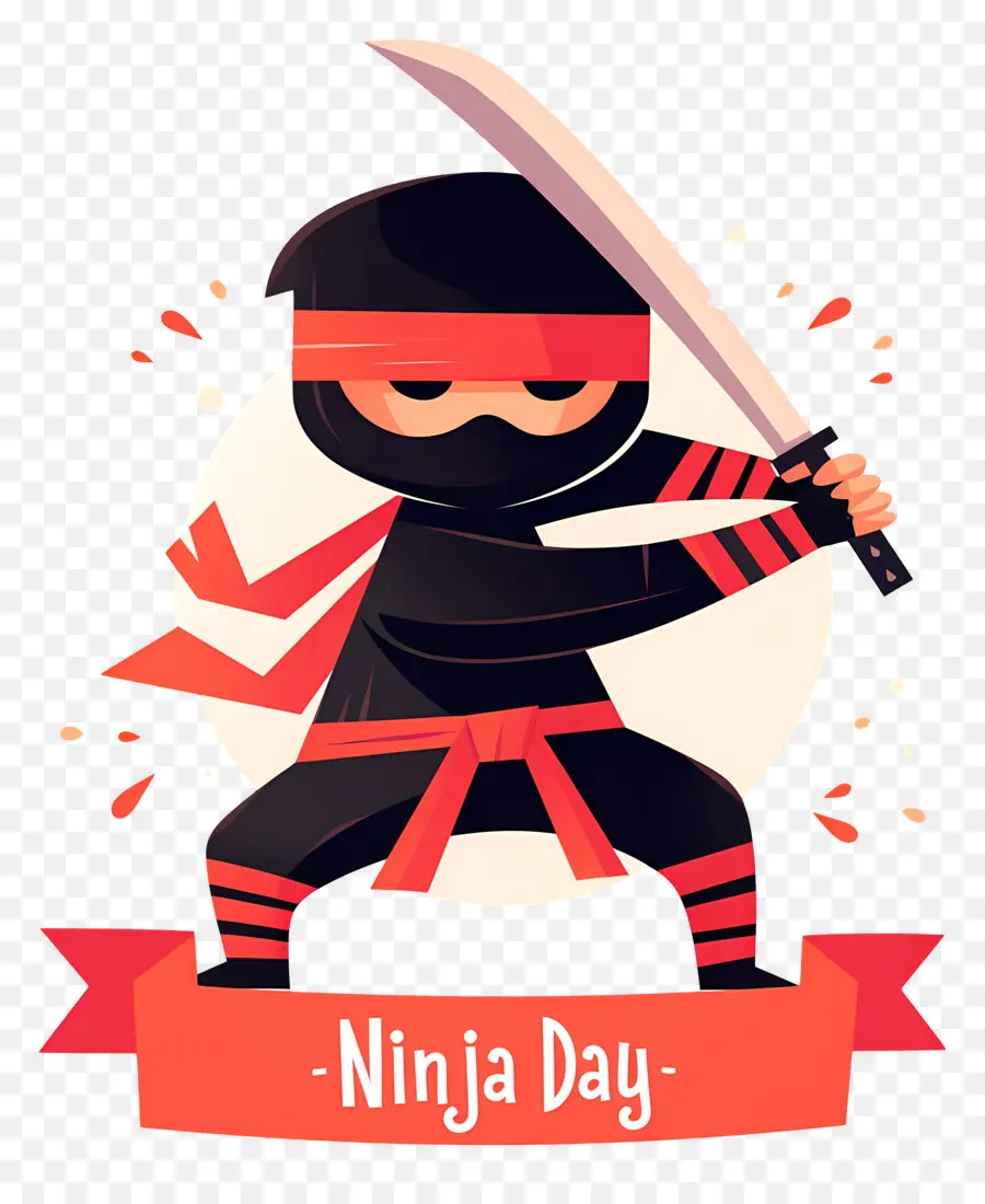 Journée Ninja，Ninja Avec épée PNG