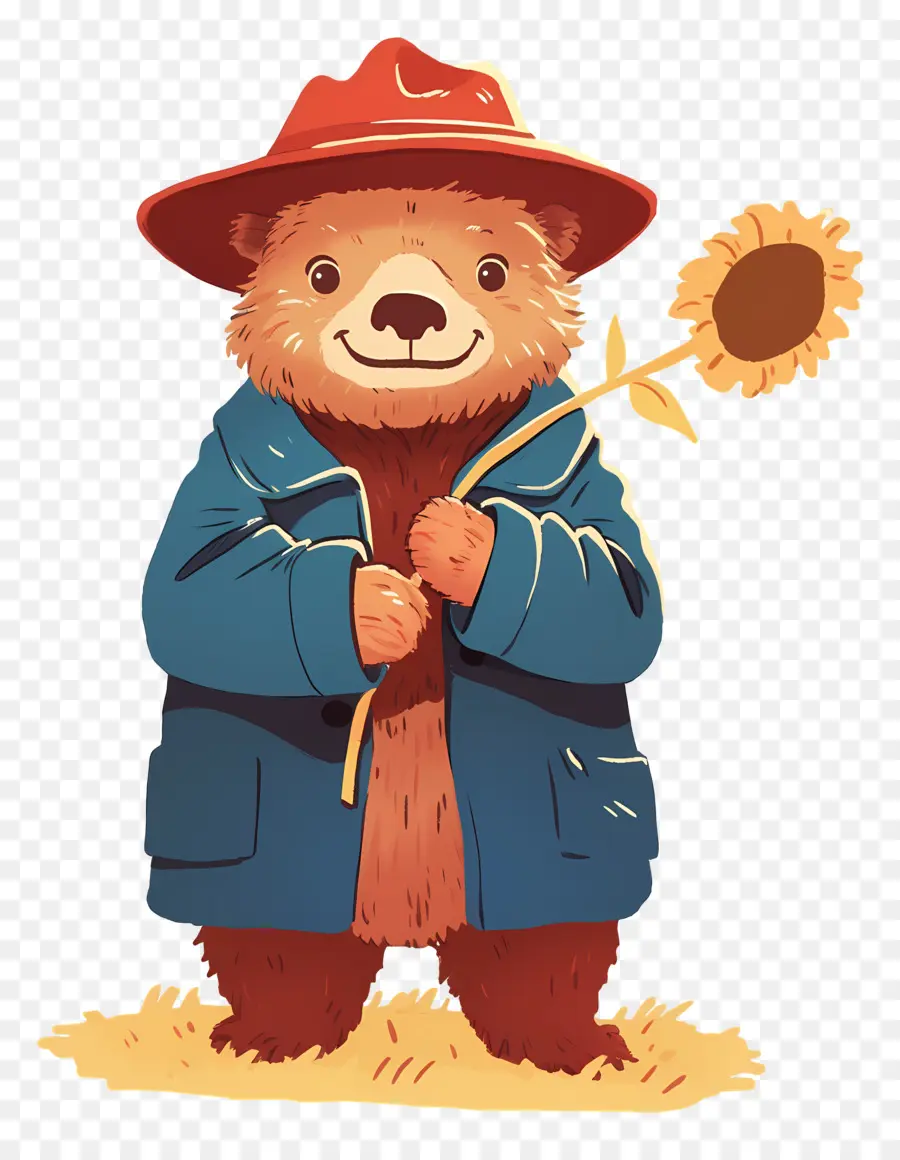 Paddington，Ours Avec Tournesol PNG