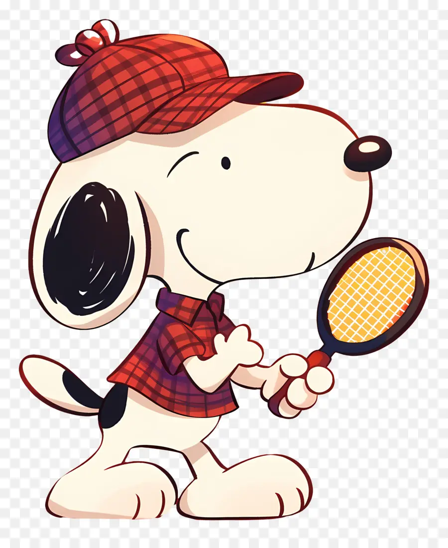 J'adore Snoopy，Chien Avec Raquette De Tennis PNG