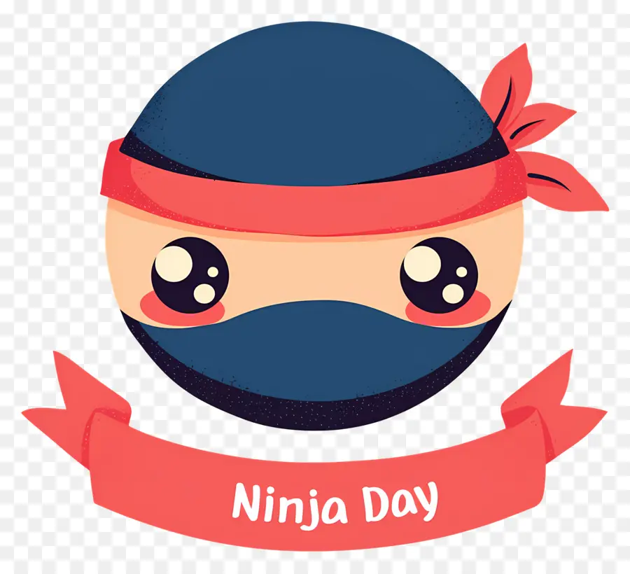 Journée Ninja，Visage Ninja Avec Bandeau PNG