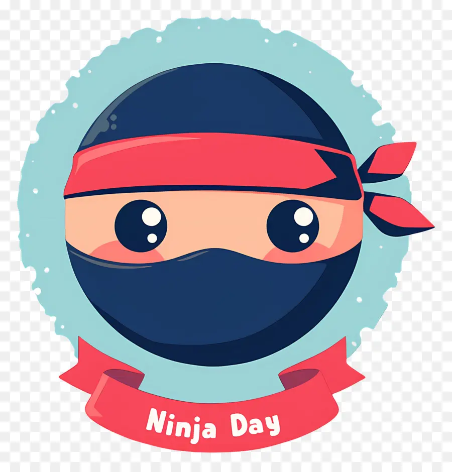 Journée Ninja，Visage Ninja Avec Bandeau PNG