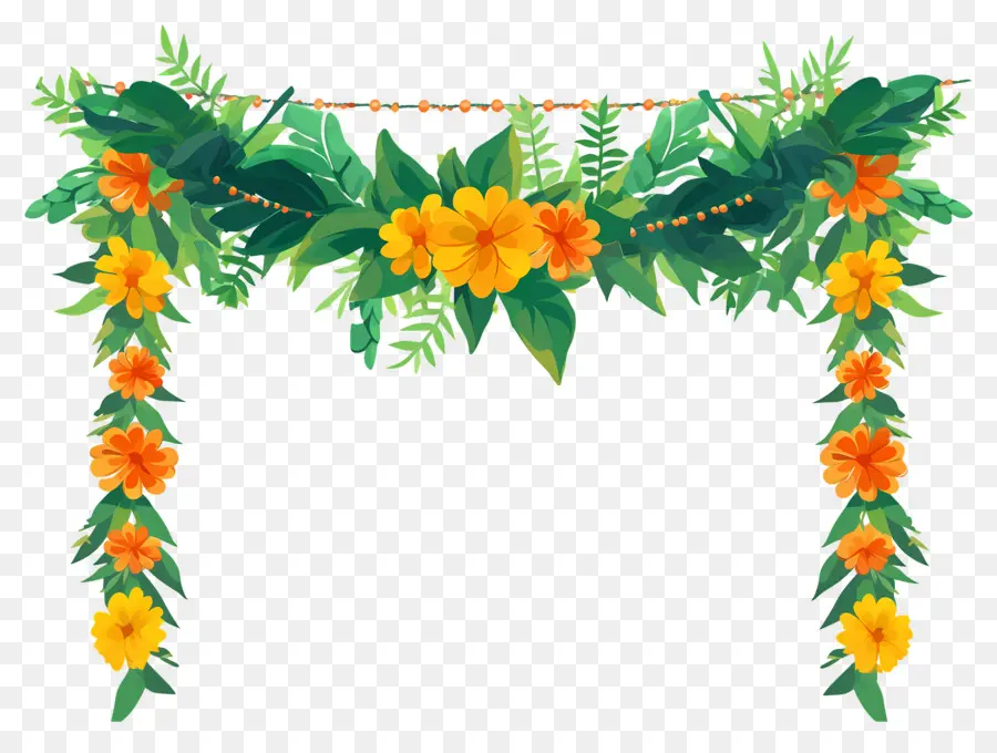 Guirlande Florale，Fleurs Suspendues PNG