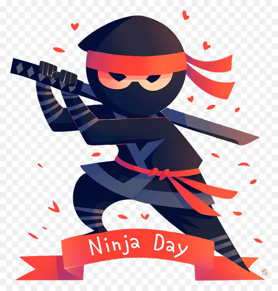 Journée Ninja，Ninja Avec épée PNG