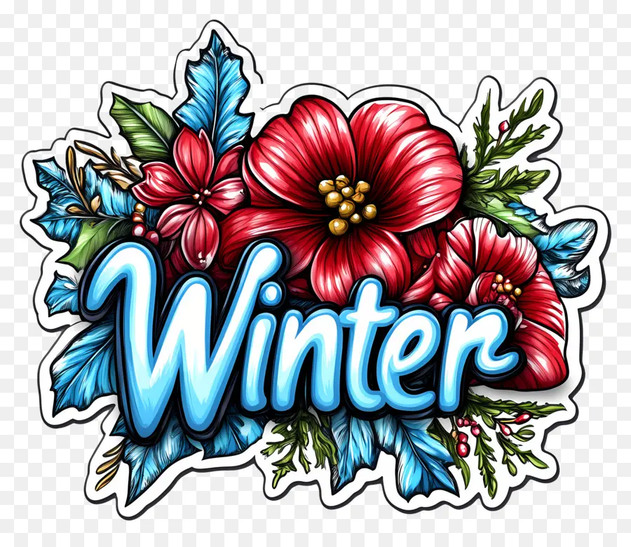 Mot D'hiver，Fleurs D'hiver PNG