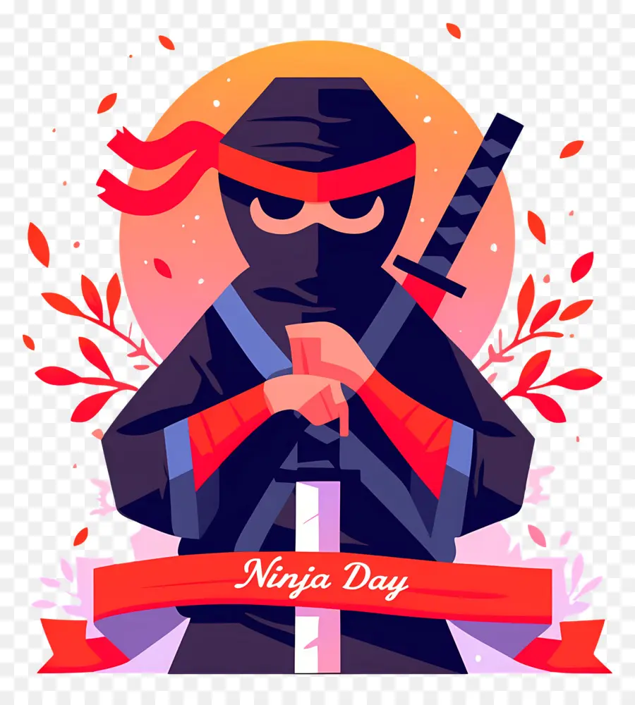 Journée Ninja，Ninja Avec épée PNG