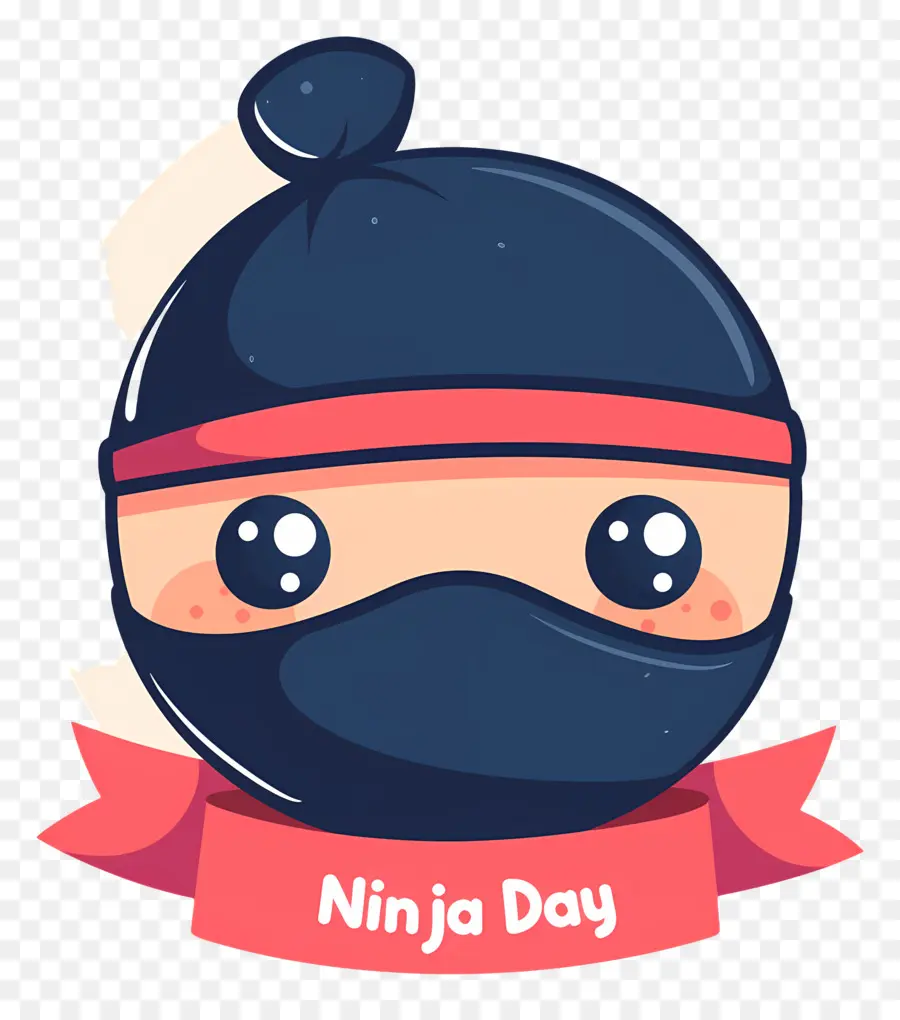 Journée Ninja，Visage Ninja Avec Bandeau PNG