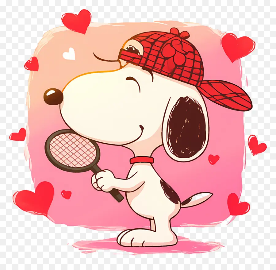 J'adore Snoopy，Chien Avec Fond De Coeur PNG