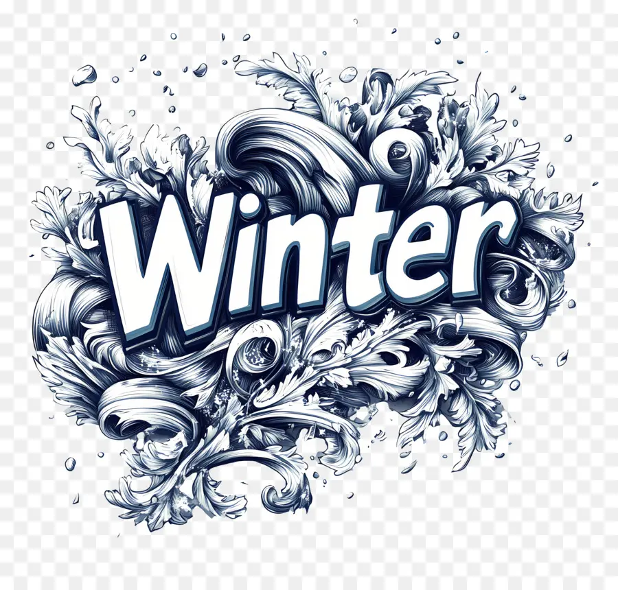 Texte Hiver，Tourbillons D'hiver PNG