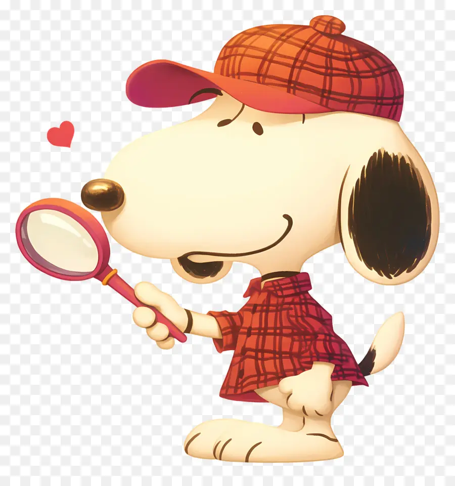 J'adore Snoopy，Chien Avec Loupe PNG