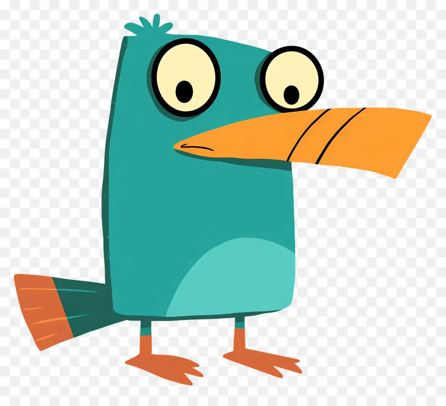 Perry L'ornithorynque，Oiseau De Dessin Animé PNG