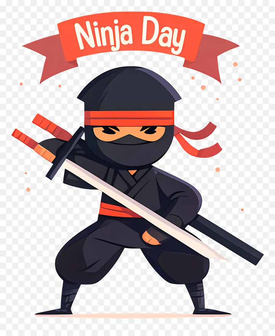 Journée Ninja，Ninja Avec épée PNG