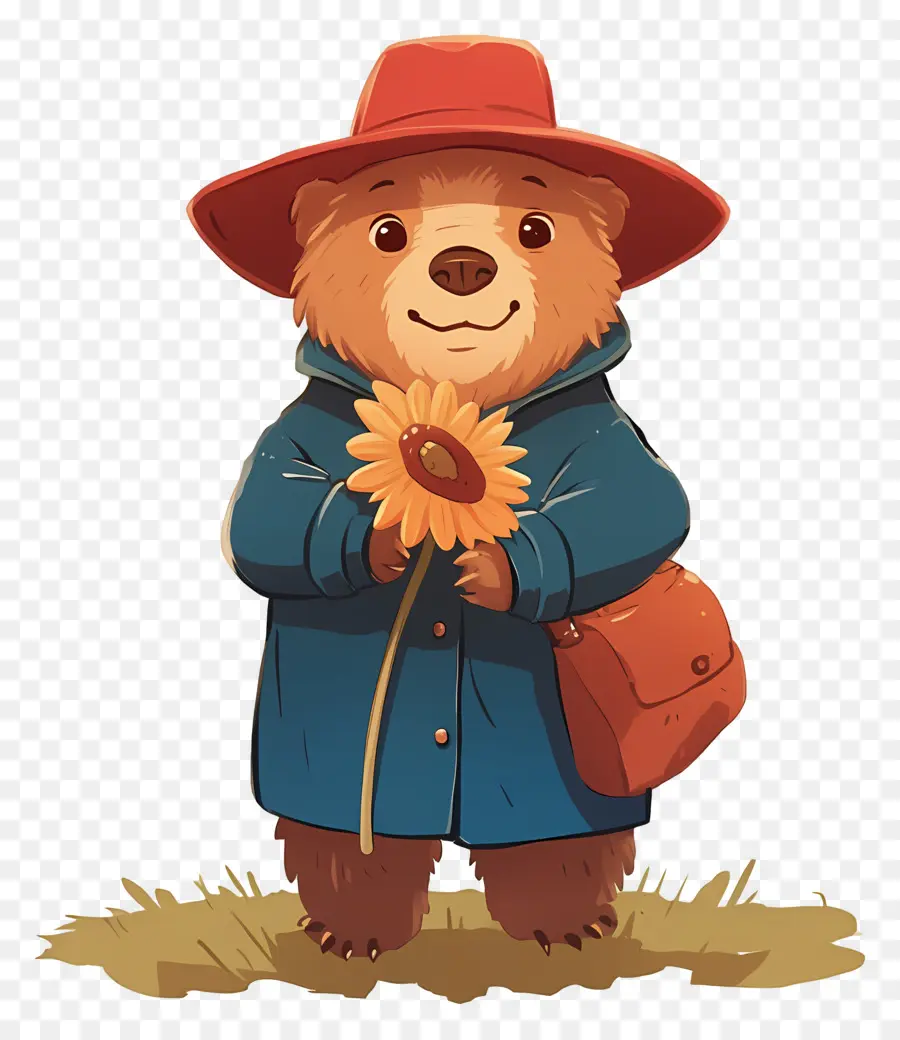 Paddington，Ours Avec Tournesol PNG