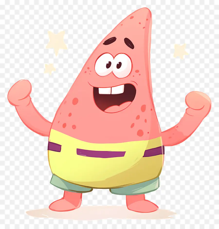 Patrick Étoile，Caractère étoile De Mer Rose PNG