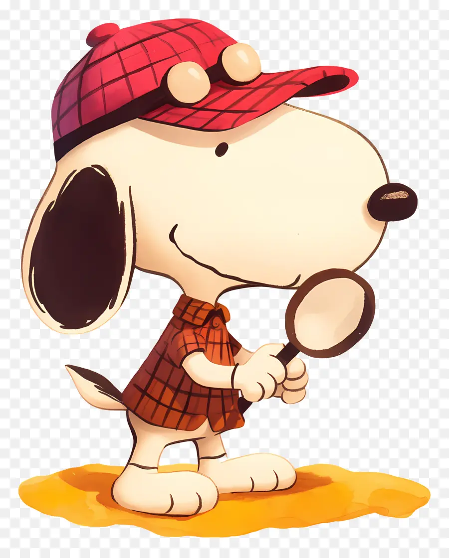 J'adore Snoopy，Chien Avec Loupe PNG