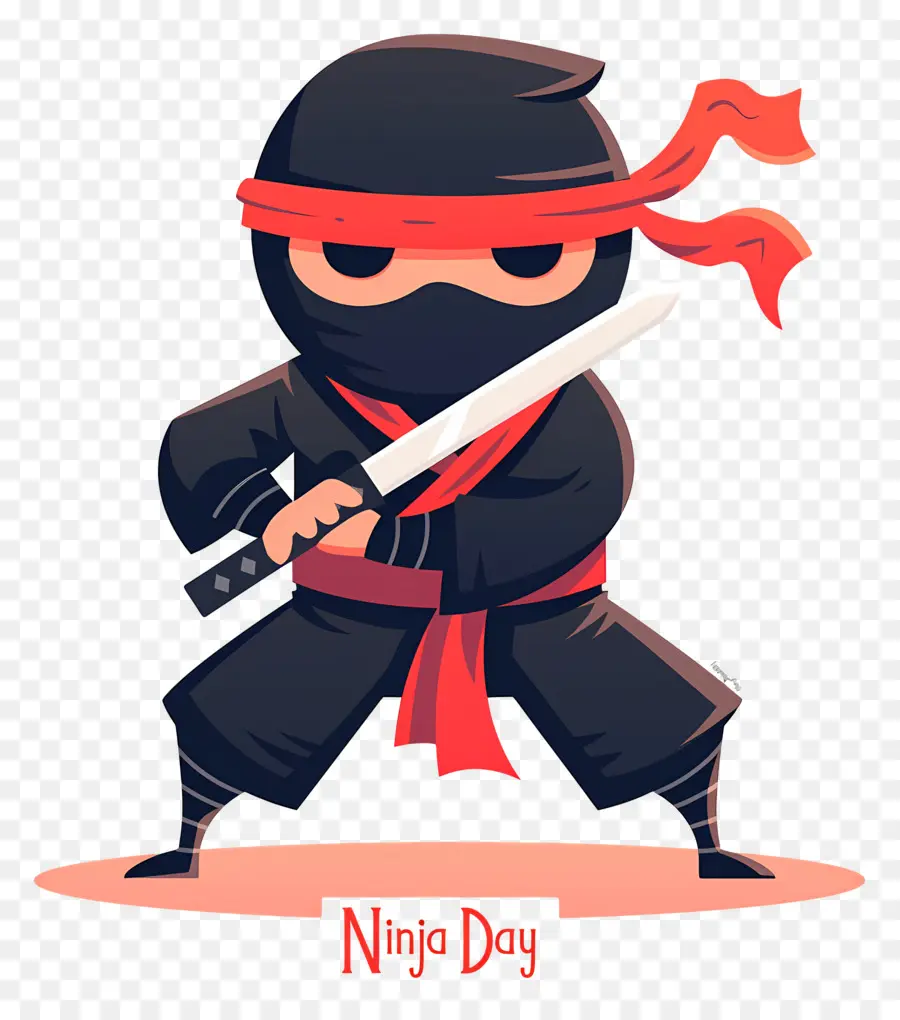 Journée Ninja，Ninja Avec épée PNG